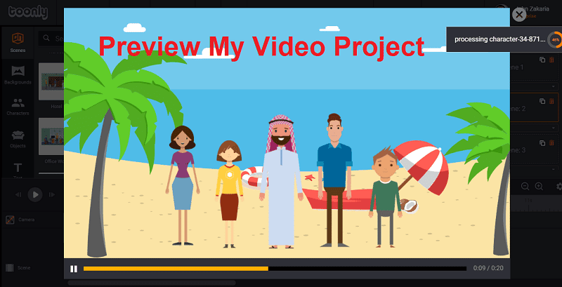 Preview Your Toonly Video Project
